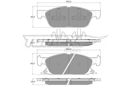 KLOCKI HAMULC. FORD GALAXY  15- PRZÓD