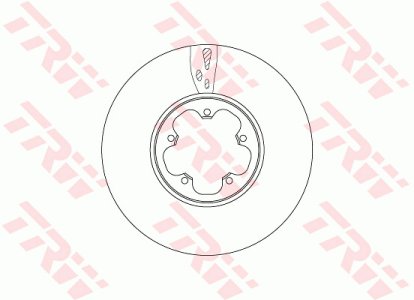 Tarcza hamulcowa TRW DF6752S 1842633 FORD TRANSIT CUSTOM  12- PRZÓD