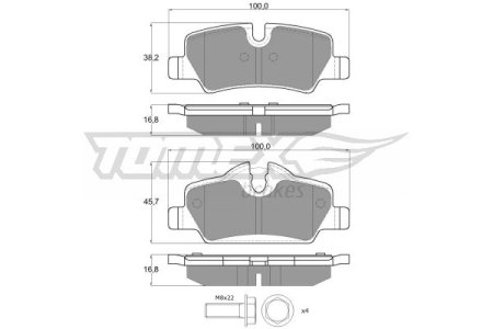 KLOCKI HAMULC. MINI COOPER  13- TYŁ