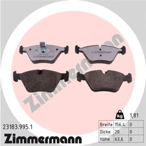 Klocki hamulcowe ZIMMERMANN 231839951 21676200 BMW 3 E46  99-05