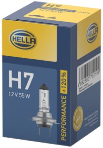 ŻARÓWKA H7 55W 12V +120 HELLA 8GH223498031 H7