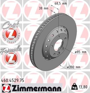 Tarcza hamulcowa ZIMMERMANN 460452975 95835140450 PORSCHE CAYENNE  10- PP