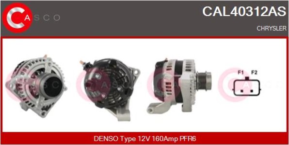 ALTERNATOR 12V 160A CASCO CAL40312AS 
