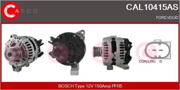 ALTERNATOR 12V 150A CASCO CAL10415AS 