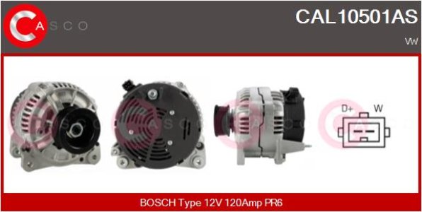 ALTERNATOR 12V 120A CASCO CAL10501AS 
