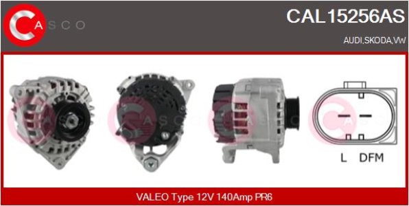 ALTERNATOR 12V 140A CASCO CAL15256AS 