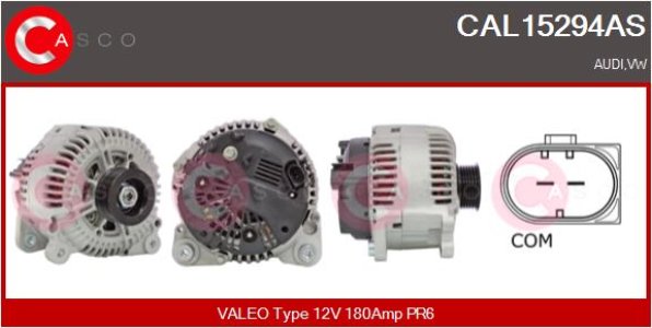 ALTERNATOR 12V 180A CASCO CAL15294AS 