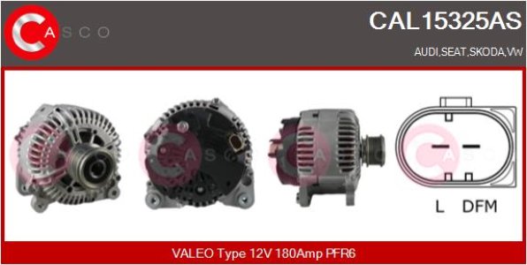 ALTERNATOR 12V 180A CASCO CAL15325AS 
