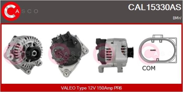 ALTERNATOR 12V 150A CASCO CAL15330AS 