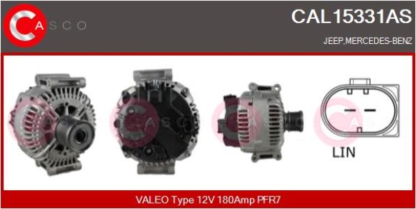 ALTERNATOR 12V 180A CASCO CAL15331AS 