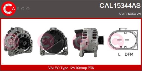 ALTERNATOR 12V 90A CASCO CAL15344AS 