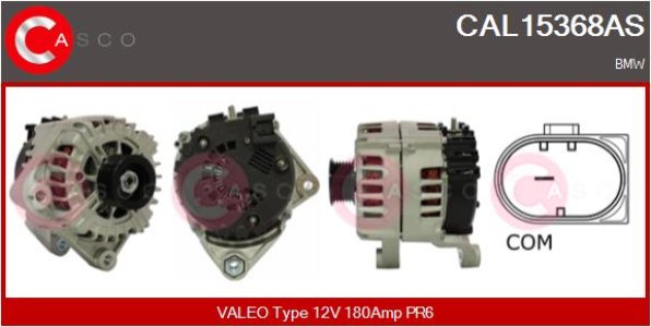 ALTERNATOR 12V 180A CASCO CAL15368AS 