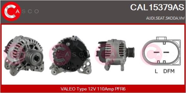 ALTERNATOR 12V 110A CASCO CAL15379AS 