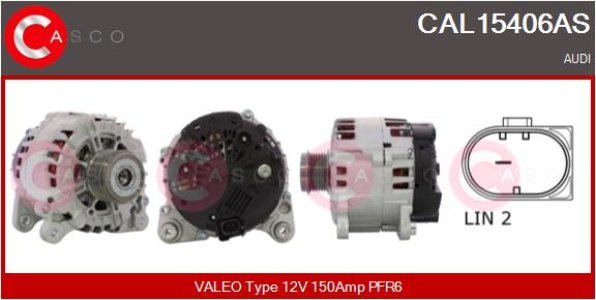 ALTERNATOR 12V 150A CASCO CAL15406AS 