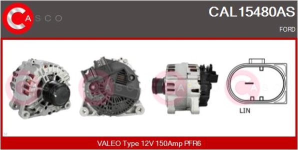 ALTERNATOR 12V 150A CASCO CAL15480AS 
