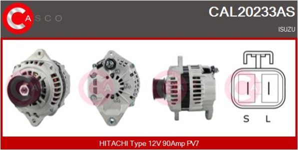 ALTERNATOR 12V 90A CASCO CAL20233AS 