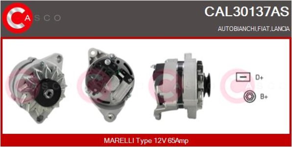 ALTERNATOR 12V 65A CASCO CAL30137AS 