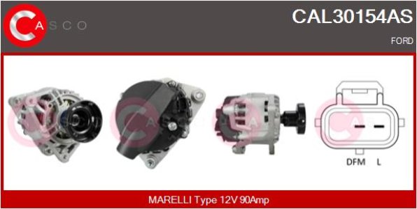 ALTERNATOR 12V 90A CASCO CAL30154AS 