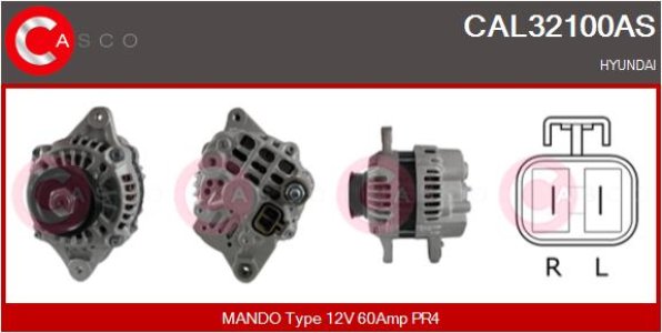 ALTERNATOR 12V 60A CASCO CAL32100AS 