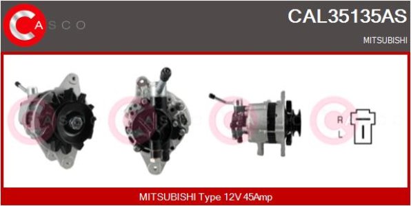 ALTERNATOR 12V 45A CASCO CAL35135AS 
