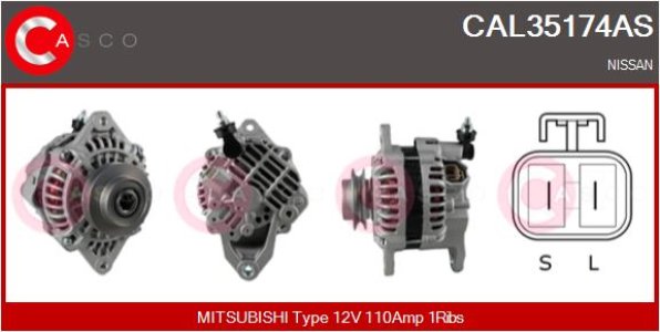 ALTERNATOR 12V 110A CASCO CAL35174AS 