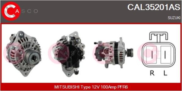 ALTERNATOR 12V 100A CASCO CAL35201AS 