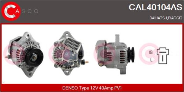 ALTERNATOR CASCO CAL40104AS 12V 45A
