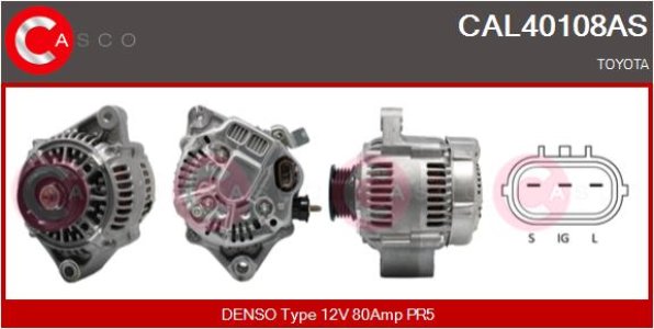 ALTERNATOR 12V 80A