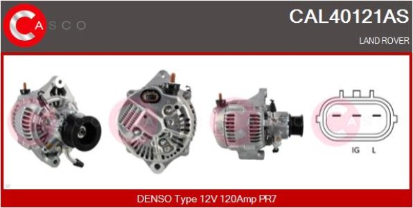 ALTERNATOR 12V 120A CASCO CAL40121AS 