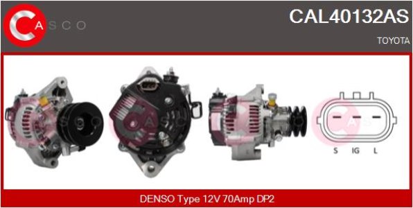 ALTERNATOR 12V 70A CASCO CAL40132AS 