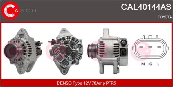 ALTERNATOR 12V 70A CASCO CAL40144AS 