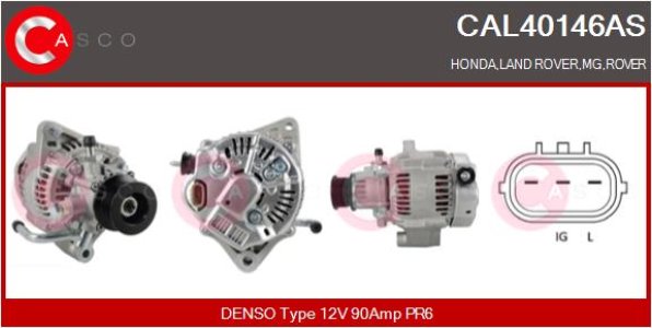 ALTERNATOR 12V 90A CASCO CAL40146AS 