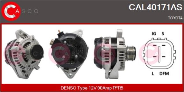 ALTERNATOR 12V 90A CASCO CAL40171AS 