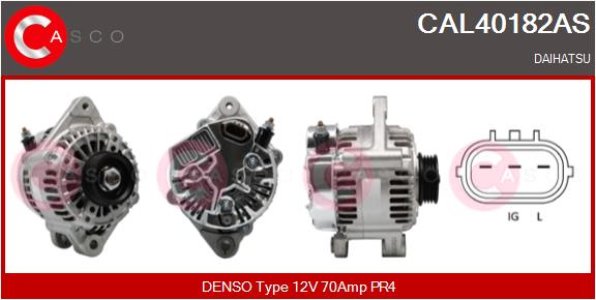 ALTERNATOR 12V 70A CASCO CAL40182AS 