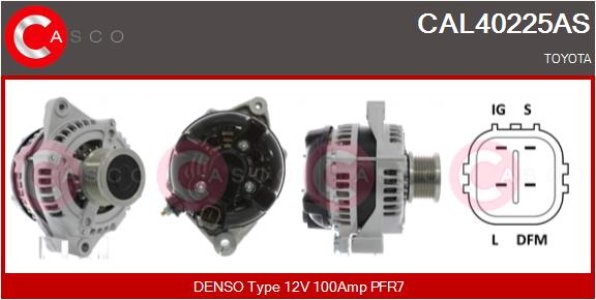 ALTERNATOR CASCO12V CAL40225AS 100A INA