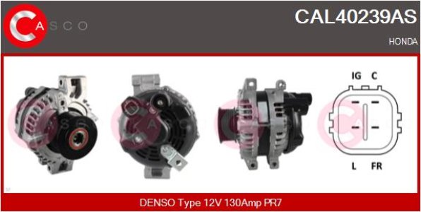 ALTERNATOR CASCO CAL40239AS 12V 130A INA