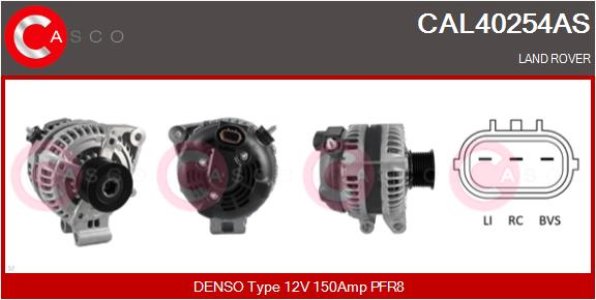 ALTERNATOR 12V 150A CASCO CAL40254AS 