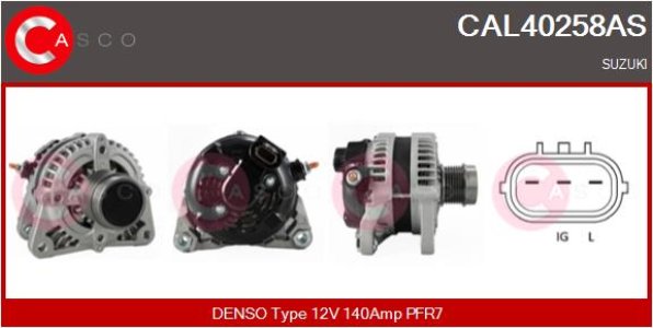 ALTERNATOR 12V 140A CASCO CAL40258AS 
