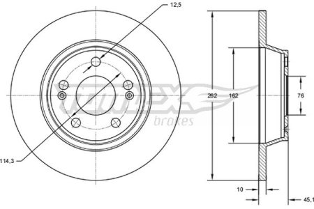TARCZA HAMULCOWA TOMEX brakes TX72 58 584113X300 HYUNDAI I30 11- TYŁ