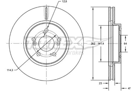 TARCZA HAMULCOWA TOMEX brakes TX72 71 45251S7AN10 HONDA CR-V II 02- WEN