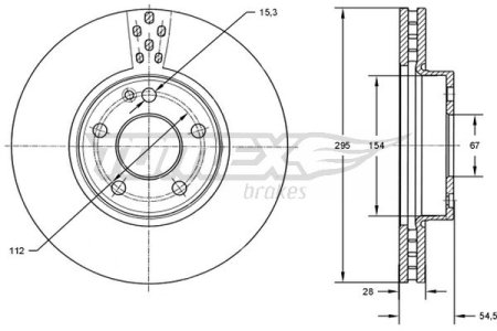 TARCZA HAMULCOWA TOMEX brakes TX72 91 2114210712 przód MERCEDES W211 E-KLASA 02-09