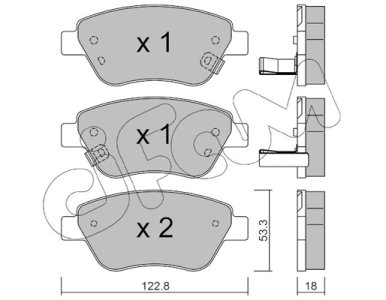 KLOCKI HAMULCOWE CIFAM 822 321 4 1605184 OPEL ADAM 12-19 PRZÓD