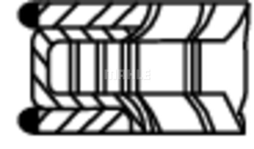 PIERŚCIENIE TŁOKOWE MAHLE 681 RS 00106 0N0 230402B001 HYUNDAI