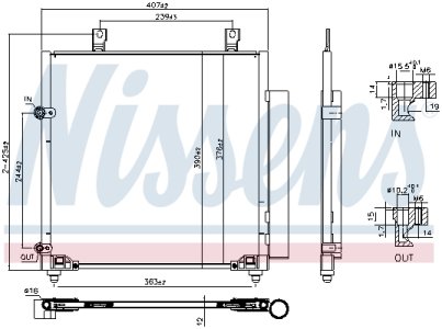 CHŁODNICA KLIMATYZACJI NISSENS 941222 7812A339 MITSUBISHI