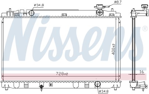 CHŁODNICA SILNIKA NISSENS 606836 164000H210 TOYOTA