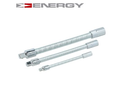 Przedłużki elastyczne ENERGY NE00862 3szt 1/4" 3/8" 1/2" 150MM 200MM 200MM