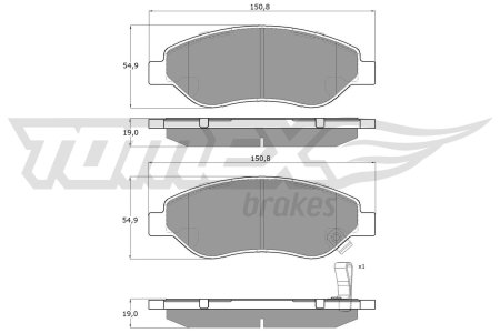 Klocki hamulcowe TOMEX brakes 1461 1605355 OPEL CORSA D 06-14 1,7CDTI przód