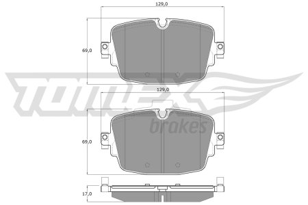 Klocki hamulcowe TOMEX brakes 1613 4M0698451K AUDI A6 18- tył