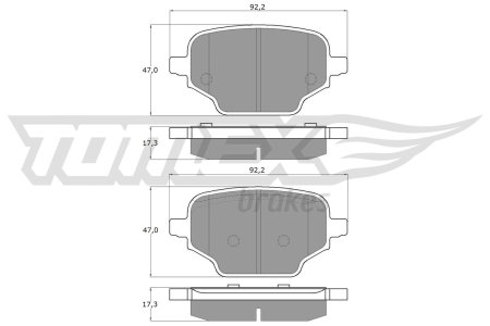 Klocki hamulcowe TOMEX brakes 1992 39166045 OPEL COMBO 18- tył
