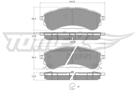 Klocki hamulcowe TOMEX brakes 1994 2230083 FORD RANGER (TKE) 18- tył